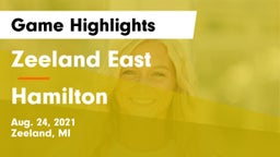 Zeeland East  vs Hamilton  Game Highlights - Aug. 24, 2021