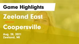 Zeeland East  vs Coopersville  Game Highlights - Aug. 28, 2021