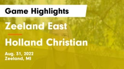 Zeeland East  vs Holland Christian Game Highlights - Aug. 31, 2022