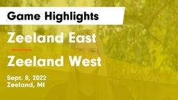 Zeeland East  vs Zeeland West  Game Highlights - Sept. 8, 2022