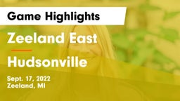 Zeeland East  vs Hudsonville  Game Highlights - Sept. 17, 2022