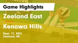 Zeeland East  vs Kenowa Hills  Game Highlights - Sept. 17, 2022