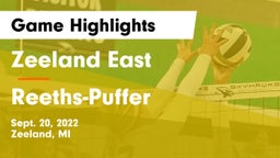 Zeeland East  vs Reeths-Puffer  Game Highlights - Sept. 20, 2022