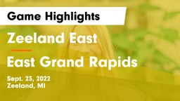 Zeeland East  vs East Grand Rapids  Game Highlights - Sept. 23, 2022