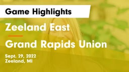 Zeeland East  vs Grand Rapids Union Game Highlights - Sept. 29, 2022
