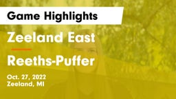 Zeeland East  vs Reeths-Puffer  Game Highlights - Oct. 27, 2022