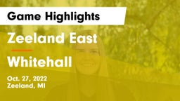 Zeeland East  vs Whitehall  Game Highlights - Oct. 27, 2022