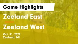 Zeeland East  vs Zeeland West  Game Highlights - Oct. 31, 2022