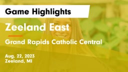 Zeeland East  vs Grand Rapids Catholic Central  Game Highlights - Aug. 22, 2023