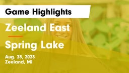 Zeeland East  vs Spring Lake  Game Highlights - Aug. 28, 2023
