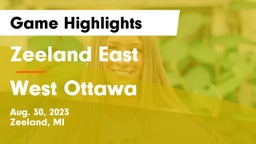 Zeeland East  vs West Ottawa  Game Highlights - Aug. 30, 2023