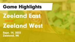 Zeeland East  vs Zeeland West  Game Highlights - Sept. 14, 2023
