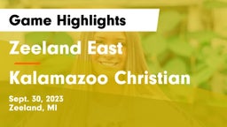 Zeeland East  vs Kalamazoo Christian Game Highlights - Sept. 30, 2023