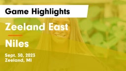 Zeeland East  vs Niles  Game Highlights - Sept. 30, 2023