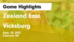 Zeeland East  vs Vicksburg  Game Highlights - Sept. 30, 2023