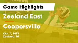 Zeeland East  vs Coopersville  Game Highlights - Oct. 7, 2023