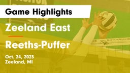 Zeeland East  vs Reeths-Puffer  Game Highlights - Oct. 24, 2023