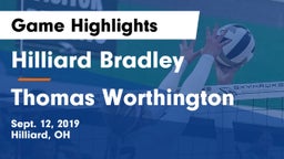 Hilliard Bradley  vs Thomas Worthington  Game Highlights - Sept. 12, 2019