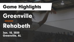 Greenville  vs Rehobeth  Game Highlights - Jan. 10, 2020