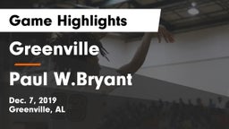 Greenville  vs Paul W.Bryant Game Highlights - Dec. 7, 2019