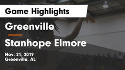 Greenville  vs Stanhope Elmore  Game Highlights - Nov. 21, 2019