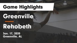 Greenville  vs Rehobeth  Game Highlights - Jan. 17, 2020