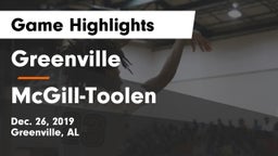 Greenville  vs McGill-Toolen  Game Highlights - Dec. 26, 2019