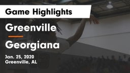 Greenville  vs Georgiana  Game Highlights - Jan. 25, 2020