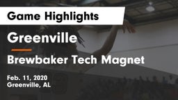 Greenville  vs Brewbaker Tech Magnet  Game Highlights - Feb. 11, 2020