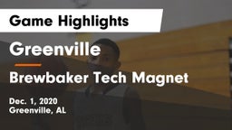 Greenville  vs Brewbaker Tech Magnet  Game Highlights - Dec. 1, 2020