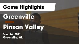Greenville  vs Pinson Valley  Game Highlights - Jan. 16, 2021