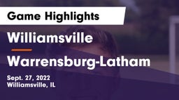 Williamsville  vs Warrensburg-Latham Game Highlights - Sept. 27, 2022