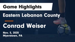 Eastern Lebanon County  vs Conrad Weiser  Game Highlights - Nov. 5, 2020