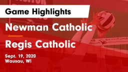 Newman Catholic  vs Regis Catholic Game Highlights - Sept. 19, 2020