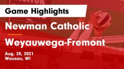 Newman Catholic  vs Weyauwega-Fremont Game Highlights - Aug. 28, 2021