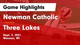 Newman Catholic  vs Three Lakes Game Highlights - Sept. 2, 2021