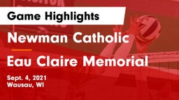 Newman Catholic  vs Eau Claire Memorial  Game Highlights - Sept. 4, 2021