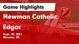 Newman Catholic  vs Edgar  Game Highlights - Sept. 28, 2021