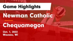 Newman Catholic  vs Chequamegon Game Highlights - Oct. 1, 2022