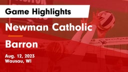 Newman Catholic  vs Barron  Game Highlights - Aug. 12, 2023