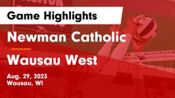 Newman Catholic  vs Wausau West  Game Highlights - Aug. 29, 2023