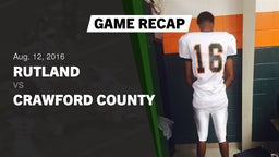 Recap: Rutland  vs. Crawford County 2016