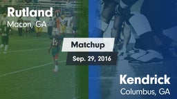 Matchup: Rutland  vs. Kendrick  2016