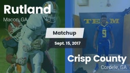 Matchup: Rutland  vs. Crisp County  2017