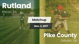 Matchup: Rutland  vs. Pike County  2017