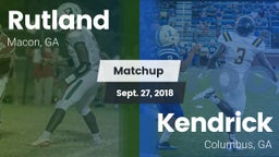Matchup: Rutland  vs. Kendrick  2018
