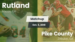 Matchup: Rutland  vs. Pike County  2018