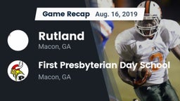 Recap: Rutland  vs. First Presbyterian Day School 2019