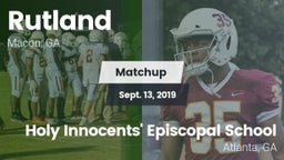 Matchup: Rutland  vs. Holy Innocents' Episcopal School 2019