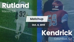 Matchup: Rutland  vs. Kendrick  2019